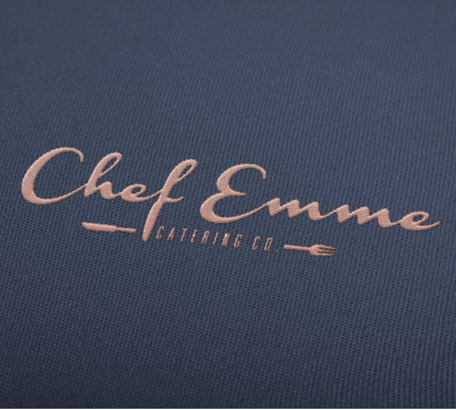 chef emme handlettered wordmark  logo 