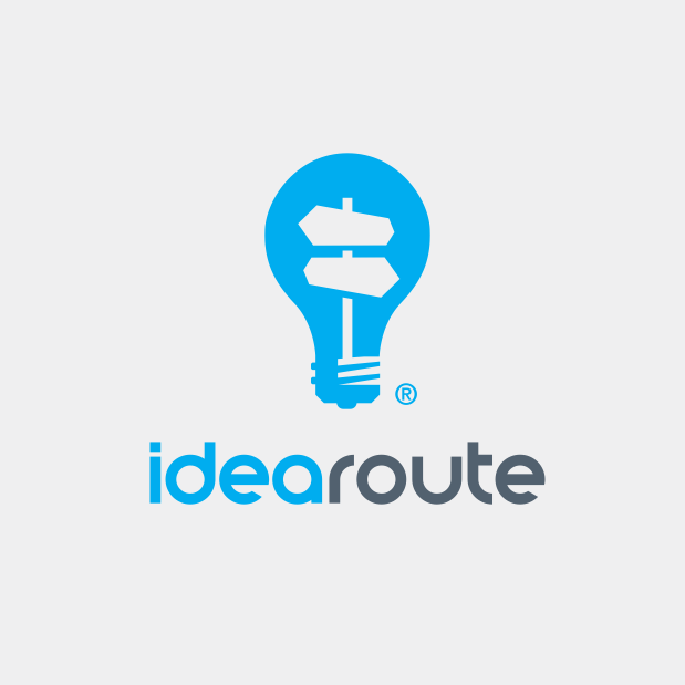 Lightbulb  logo  design for idearoute