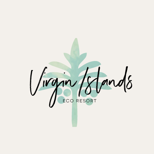 natural handmade  logo  for an eco resort