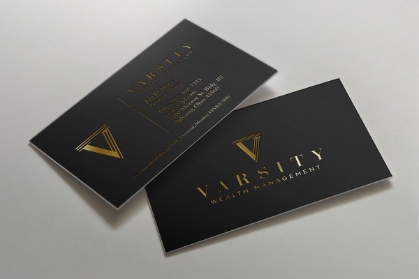 wealth management business card design