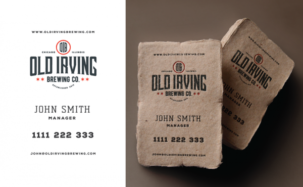 Old Irving Brewing Co. business card