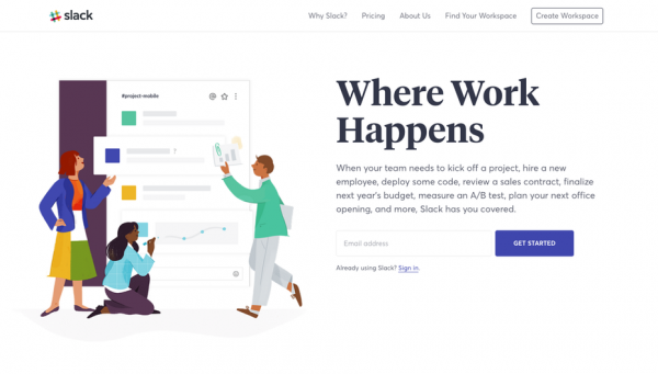 Slack website screenshot