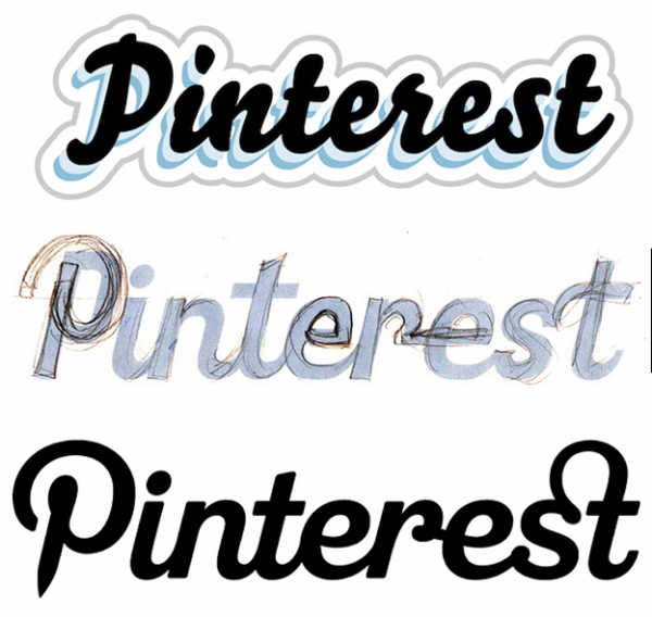 Pinterest  logo  process sketch