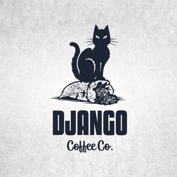 django coffee cat  logo 