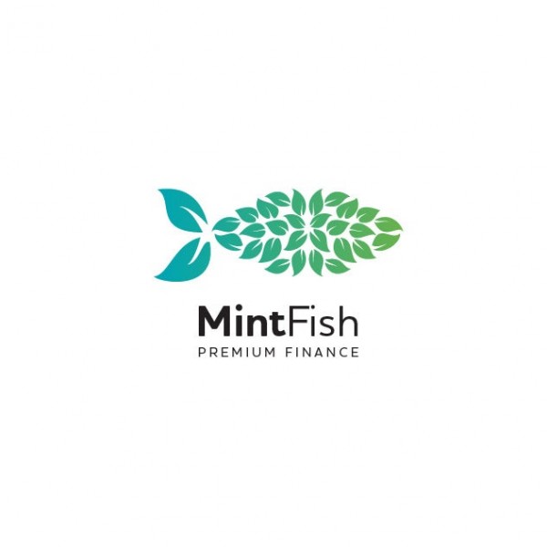 creative fish leaf  logo 