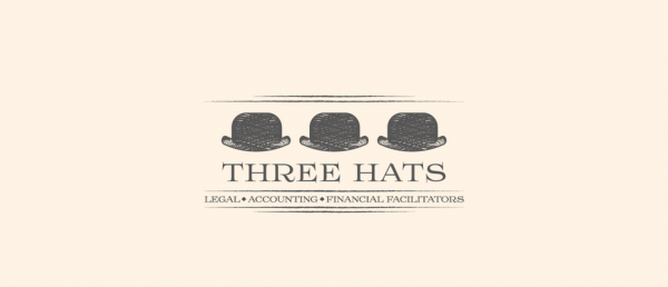 three hat vintage  logo  design