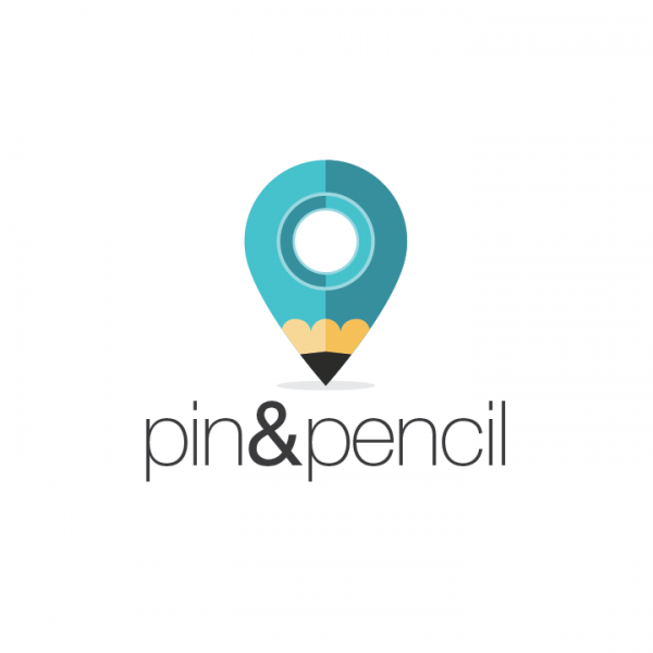 Pin and Pencil  logo  design