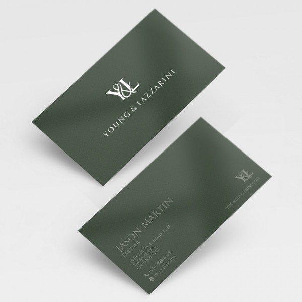 green business card