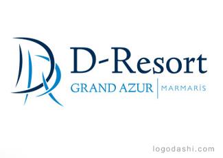 D-Resort酒店標(biāo)志標(biāo)志logo設(shè)計(jì)，品牌vi設(shè)計(jì)