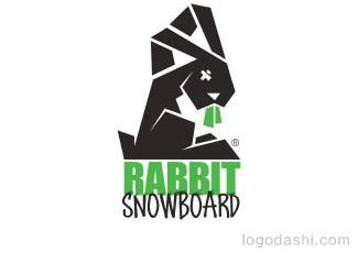 RabbitSnowboard標(biāo)志logo設(shè)計(jì)，品牌vi設(shè)計(jì)