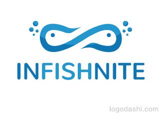 Infishnite標志logo設(shè)計，品牌vi設(shè)計