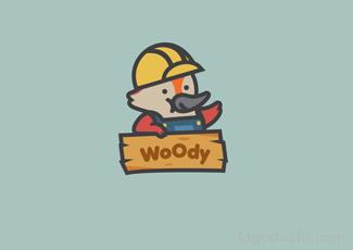 Woody標志標志logo設(shè)計，品牌vi設(shè)計