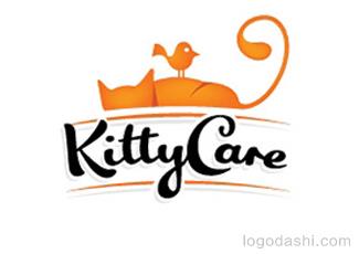 kittycare標志logo設計，品牌vi設計