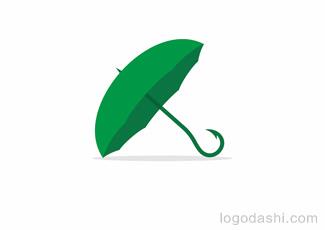 魚鉤雨傘logo標志logo設計，品牌vi設計