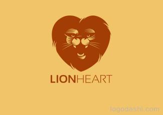 LIONHEART標志標志logo設計，品牌vi設計